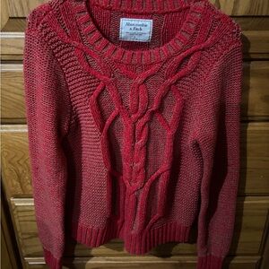 Abercrombie & Fitch Vibrant Red Knit Sweater